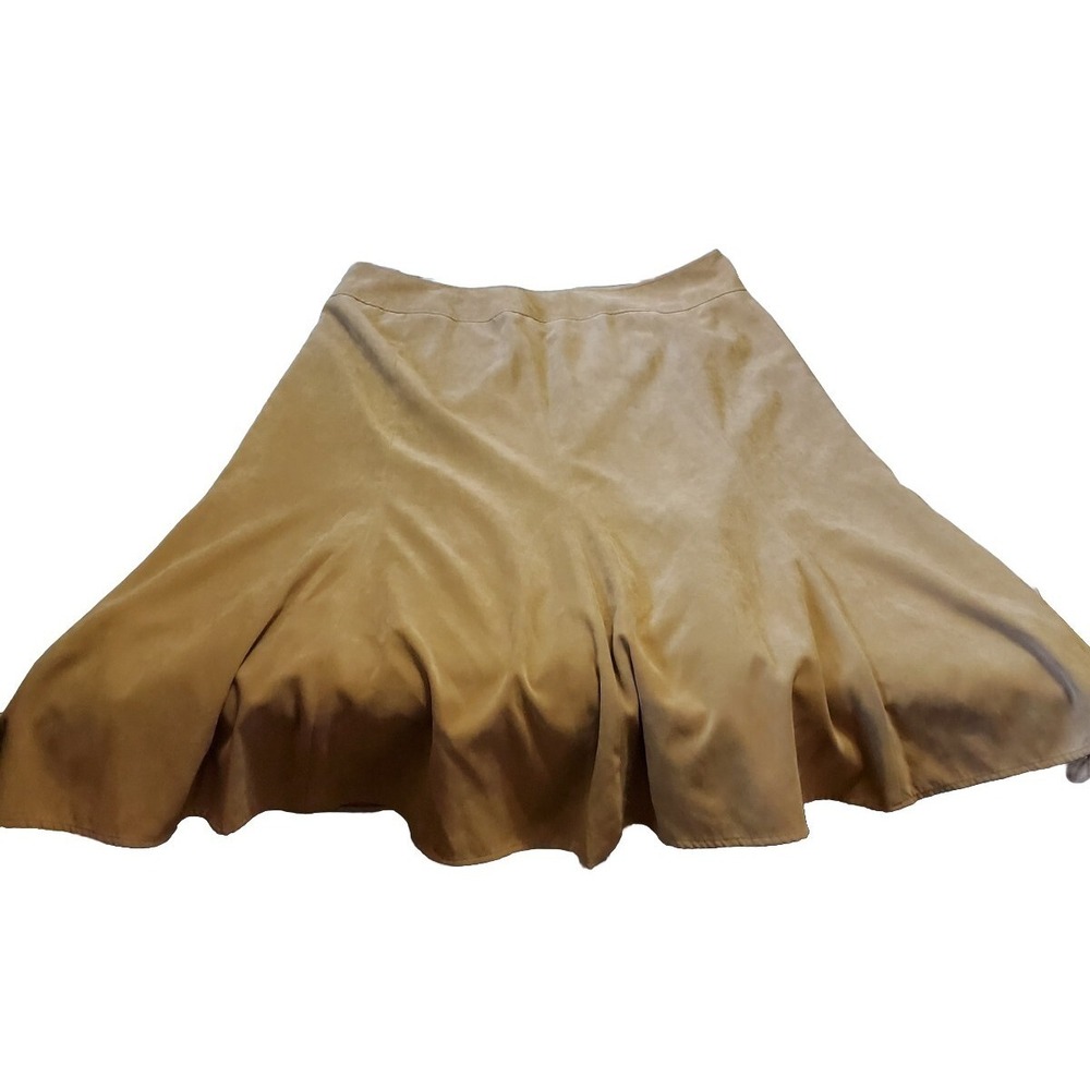 Judith Hart Women's faux suede skirt Sz 16W Back Zip A-line Western-core Lined - Picture 2 of 5